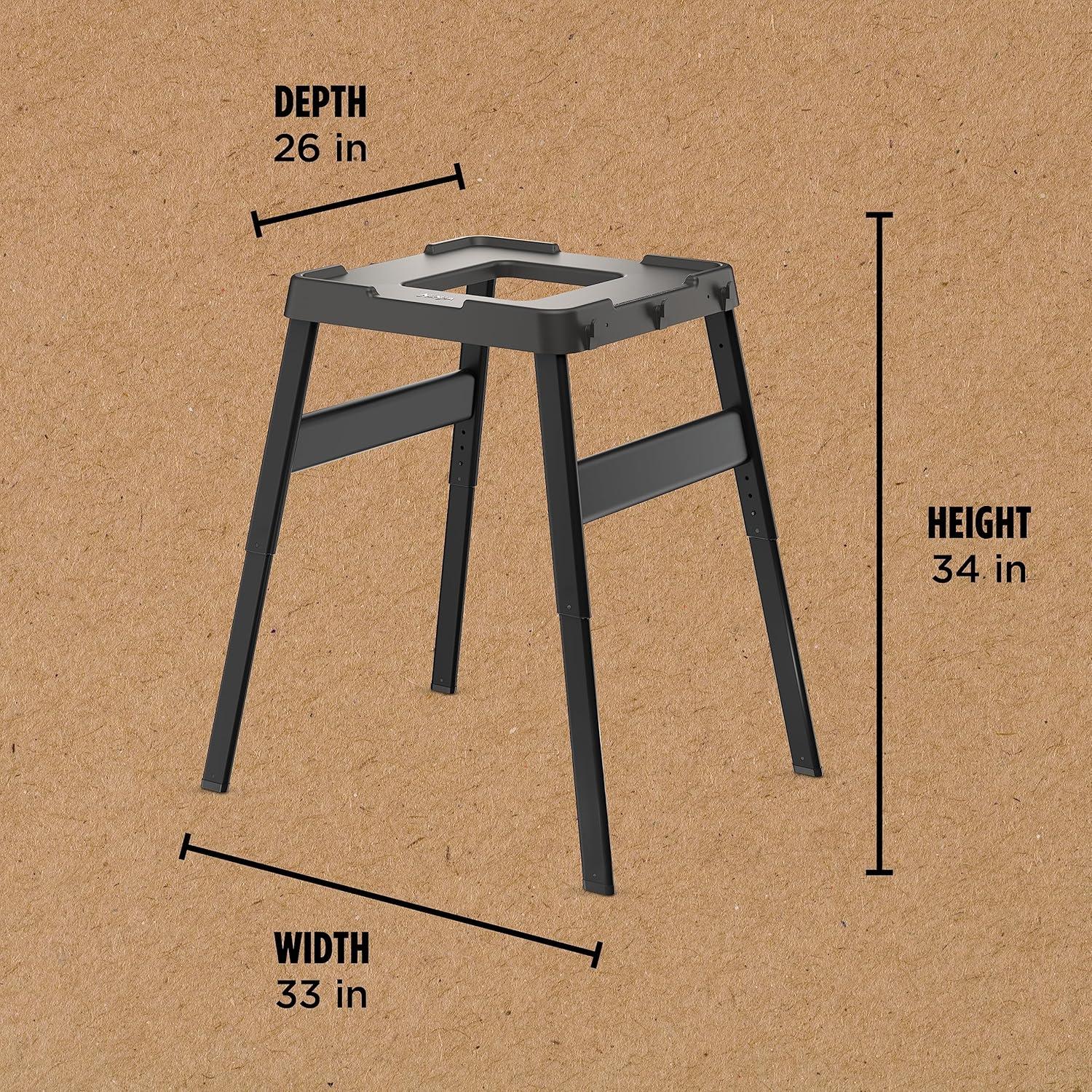 imageNinja Outdoor Side Table and Grill Stand Adjustable Height Weather Resistant Compatible with Ninja Woodfire Collection OG700 OG800 OG900 amp OO100 Series XSKUNSTANDTBLStand