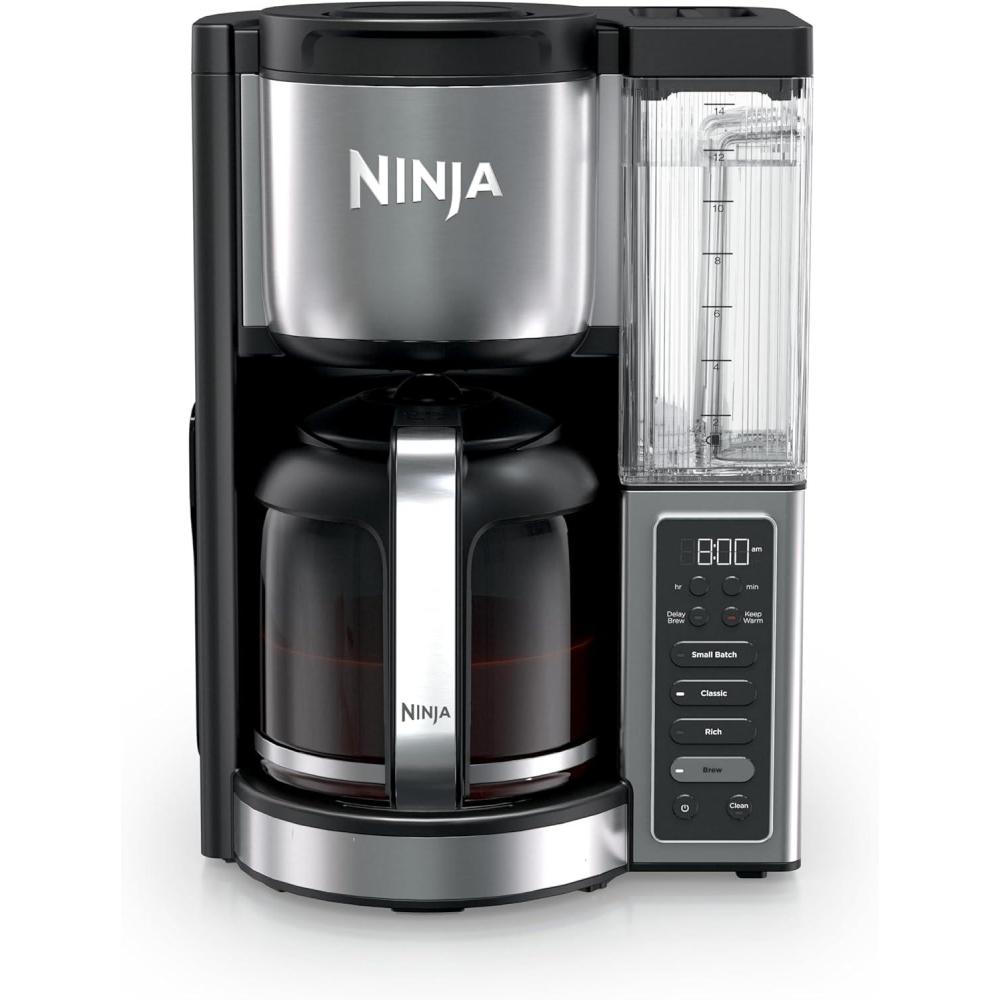 imageNinja Hot amp Iced XL Coffee Maker with Rapid Cold Brew 4 Brew Styles 8 Sizes Small Cup to Travel Mug SingleServe Coffee Brewer 12Cup Carafe Permanent Filter Removable Reservoir Black CM37114 Cup