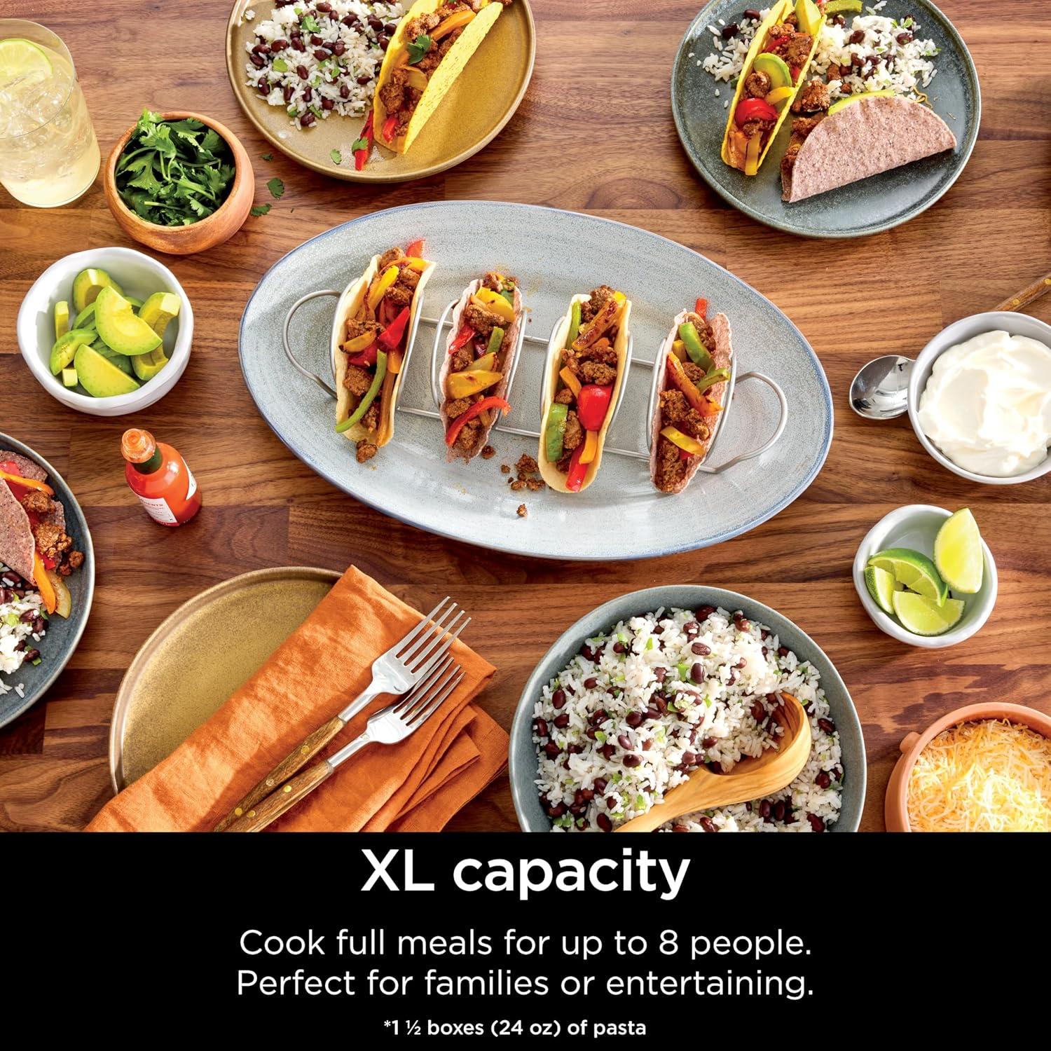 imageNinja Combi AllinOne Multicooker Oven amp Air Fryer Complete Meals in 15 Mins 14in1 Functions Combi Cooker Air Fry Bake Roast Slow Cook and More 3 Accessories Stainless Steel SFP701Multicooker
