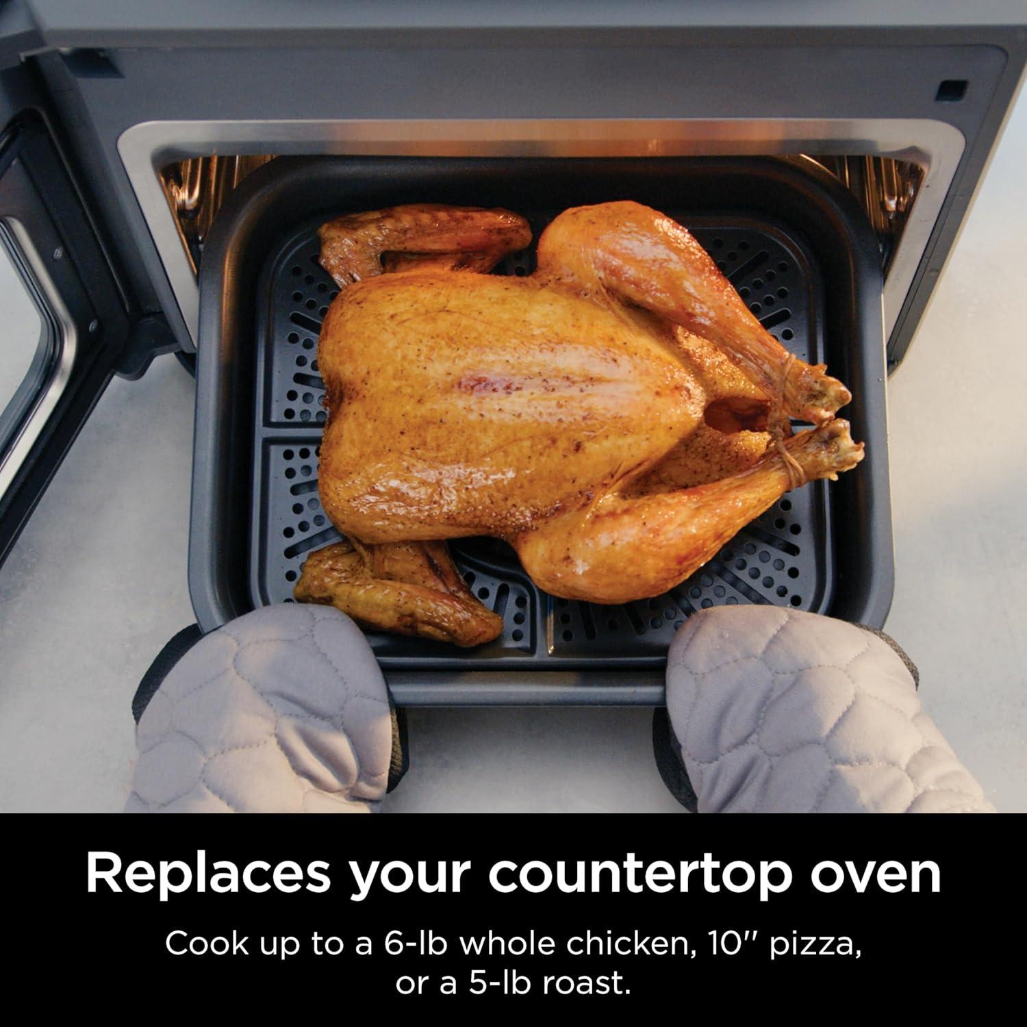 imageNinja Combi AllinOne Multicooker Oven amp Air Fryer Complete Meals in 15 Mins 14in1 Functions Combi Cooker Air Fry Bake Roast Slow Cook and More 3 Accessories Stainless Steel SFP701Multicooker