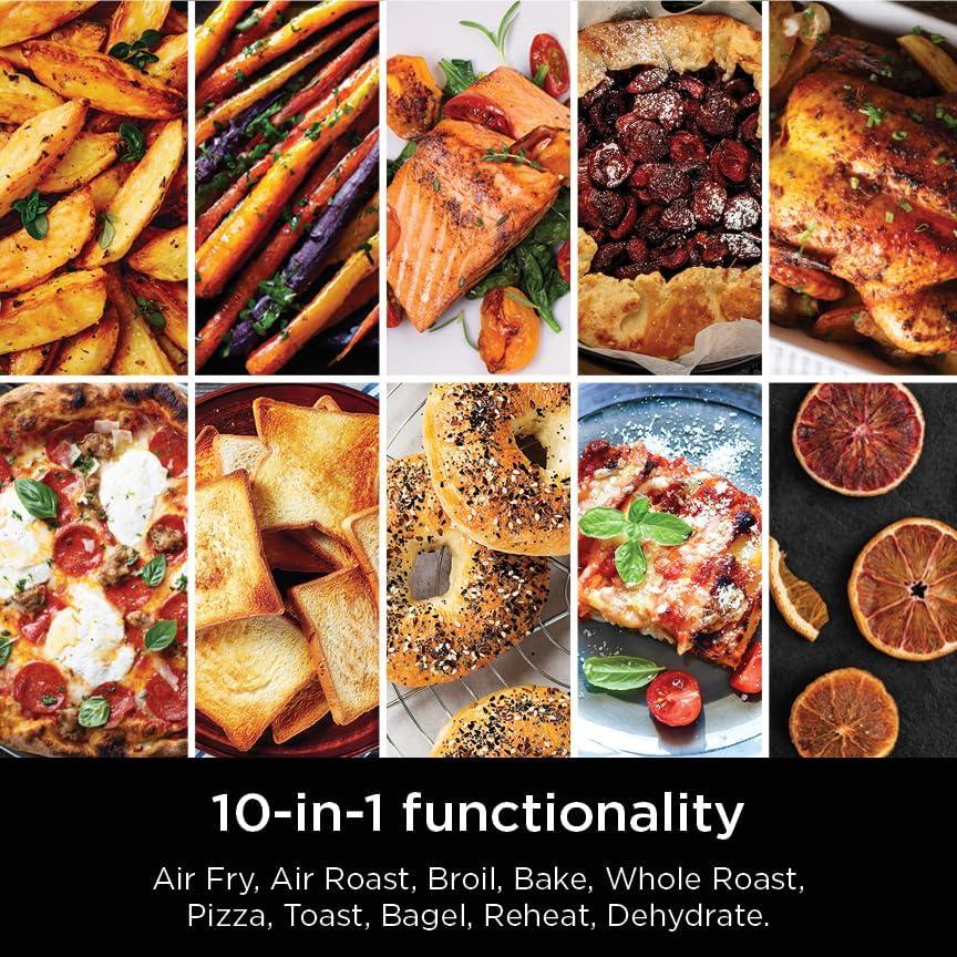 imageNinja Prestige Smart XL with Pro Cook System 10in1 Air Fry Digital Countertop Convection Toaster Oven with Air Fry Air Roast Broil amp Bake Pro Cook Thermometer 1800 Watts Stainless Steel DT551Stainless 10in1 with Thermometer
