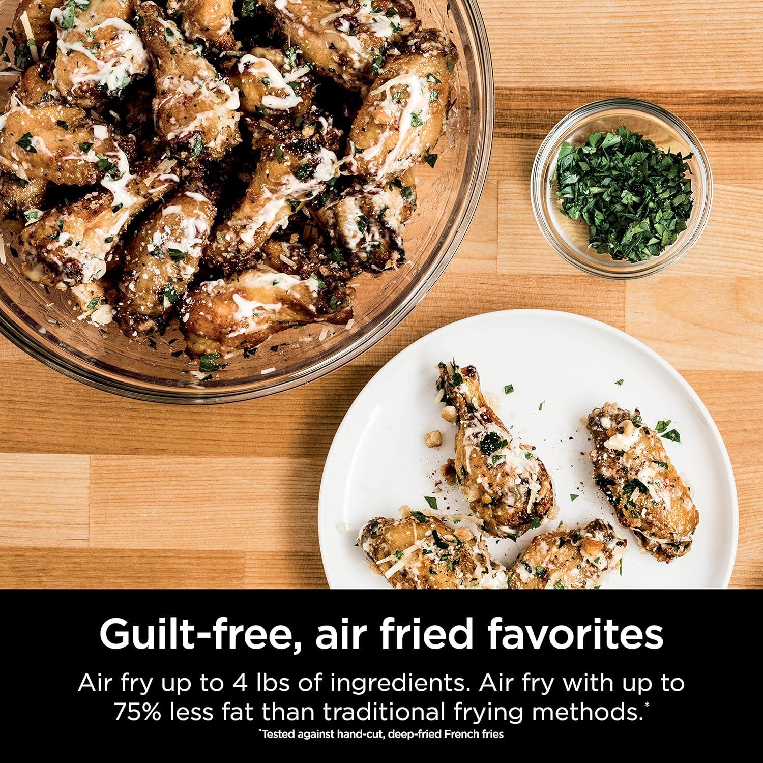 imageNinja Toaster Oven Air Fryer Thermometer Toaster Oven Air Fryer Combo Stainless Steel Quick meals Fries Frozen Food Air Fry Dehydrate Reheat 13in1Less Oil Flip Away Oven Foodi SP3518in1