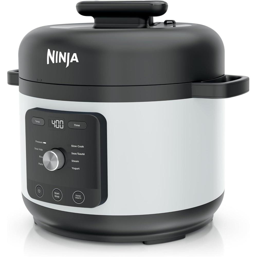 imageNinja HyperHeat 9in1 65qt Pressure Cooker Steams Slow Cooks Sears Sauts Sous Vide Yogurt amp More With SimpliServe Pot Powerful 1200Watt Grey PC201GYWhite
