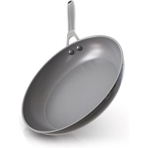 Ninja Ceramic Pro 12″ Fry Pan, Non-Stick Pan, Nontoxic, PTFE Free, Ceramic Coated, Stainless Steel Handle, Stove and Oven Safe to 550°F, All Stovetops & Induction Compatible, Black, CW30030BK(12” Fry Pan – Black)