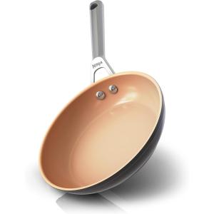 Ninja Extended Life Premium Ceramic 10.25″ Fry Pan, Nonstick Fry Pans, Pots, PTFE Free, Healthy Cooking, Oven Safe to 550°F, Dishwasher Safe, All Stovetops & Induction Compatible, Dark Grey, CW90026(8″ Fry Pan)