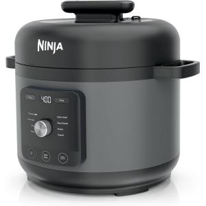 Ninja HyperHeat 9-in-1 6.5-qt Pressure Cooker | Steams, Slow Cooks, Sears, Sautés, Sous Vide, Yogurt & More | With SimpliServe Pot | Powerful 1200-Watt | Grey | PC201GY(Grey)