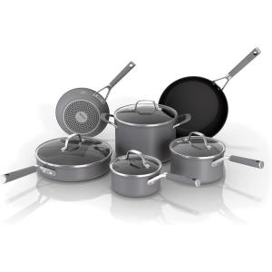 Ninja Pots and Pans Set Non Stick | Comfort Grip 10-Piece Cookware Set with NeverStick | Frying Pan, Sauce Pan With Lid, Stock Pot with Lid, Nonstick, Dishwasher Safe, Oven Safe to 400°F, CW69010(10 Piece Set)