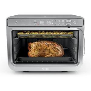 Ninja Prestige Smart XL with Pro Cook System 10-in-1 Air Fry Digital Countertop Convection Toaster Oven with Air Fry, Air Roast, Broil & Bake, Pro Cook Thermometer, 1800 Watts, Stainless Steel, DT551(Stainless 10-in-1 with Thermometer)
