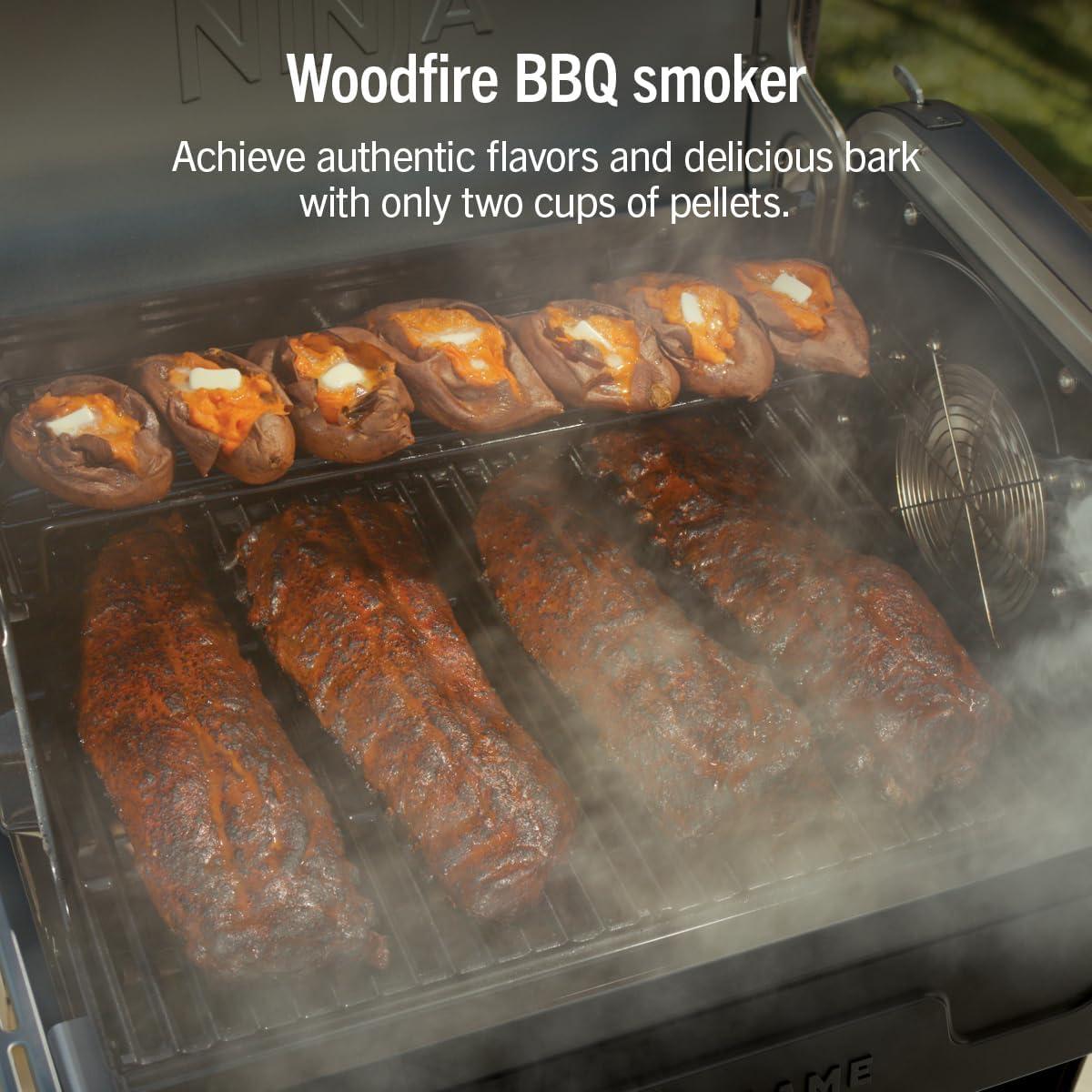 imageNinja FlexFlame Grill and Smoker Electric and Propane Grill Roaster BBQ Grill 5in1 Cooking System 3 Burner Digital Control Outdoor Cooking Griddle Pizza Maker Blue PG301BLBlack