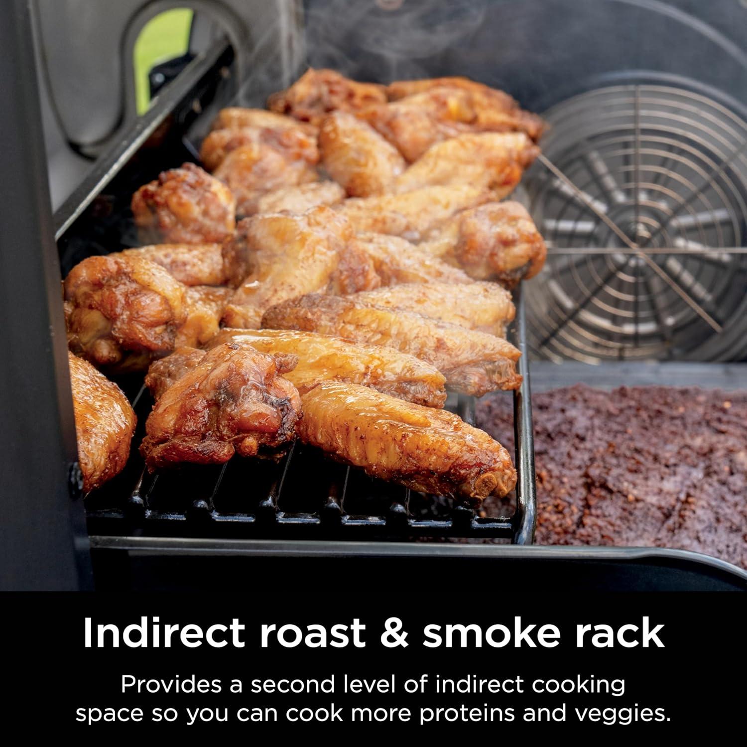 imageNinja FlexFlame Grill and Smoker Electric and Propane Grill Roaster BBQ Grill 5in1 Cooking System 3 Burner Digital Control Outdoor Cooking Griddle Pizza Maker Blue PG301BLStainless Steel