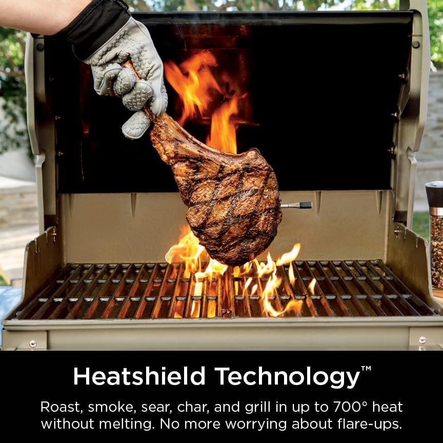 imageNinja Meat Thermometer ProChef Wireless Probe for Indoor amp Outdoor Air Fryer Grill Cooking Smoker Oven Roaster Long Range Bluetooth App Connection Flareup Resistant Waterproof US Only WP100