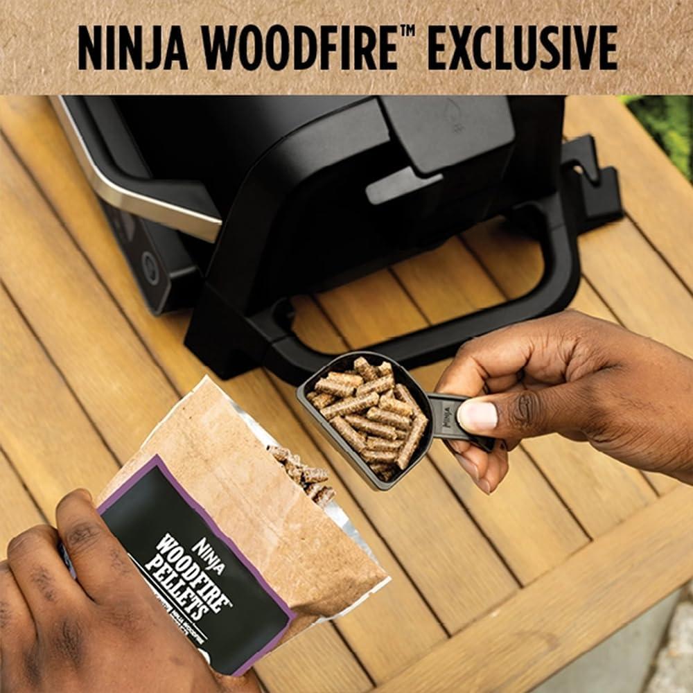 imageNinja OG705CO Woodfire Outdoor Grill and Smoker Black RenewedBlack