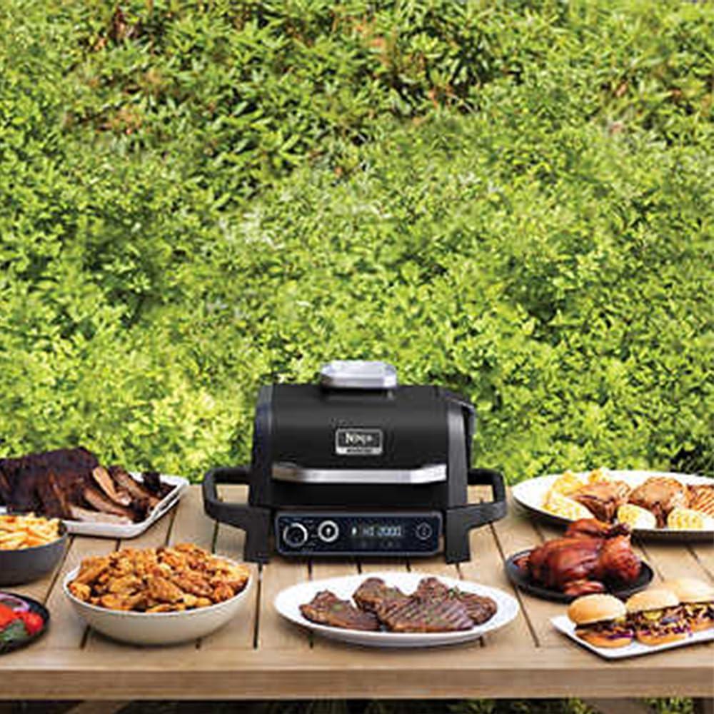 imageNinja OG705CO Woodfire Outdoor Grill and Smoker Black RenewedBlack