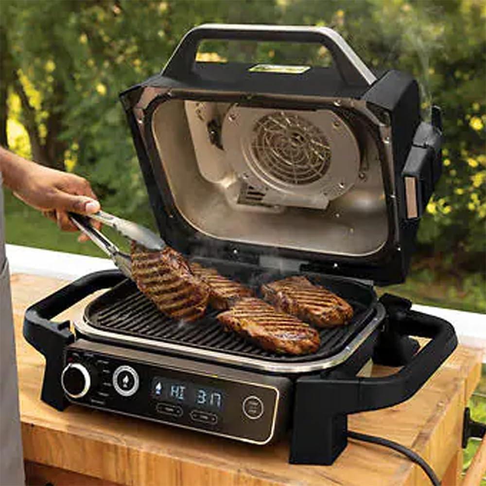 imageNinja OG705CO Woodfire Outdoor Grill and Smoker Black RenewedBlack