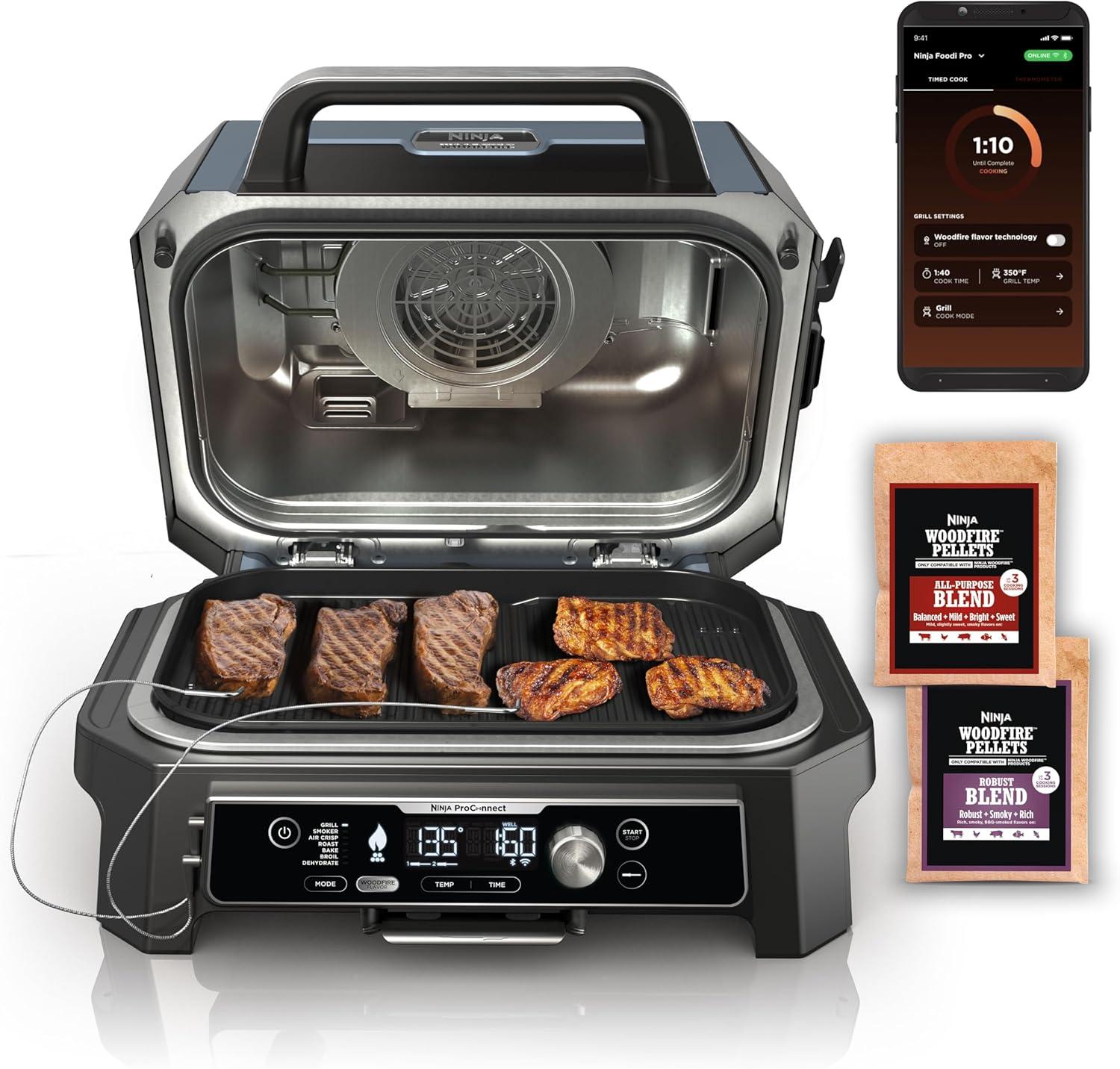 imageNinja XSKGRIDLXL amp XSKCOVERXL Woodfire Griddle Plate and Grill Cover Pro OG951 Woodfire Pro Connect Premium XL Outdoor Grill amp SmokerPlate Cover Pro Smoker