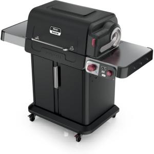 Ninja FlexFlame Grill and Smoker | Electric and Propane Grill, Roaster, BBQ Grill | 5-in-1 Cooking System | 3 Burner | Digital Control | Outdoor Cooking, Griddle, Pizza Maker | Blue | PG301BL(Black)