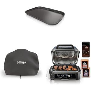 Ninja XSKGRIDLXL & XSKCOVERXL Woodfire Griddle Plate and Grill Cover Pro – OG951 Woodfire Pro Connect Premium XL Outdoor Grill & Smoker(Plate + Cover Pro + Smoker)