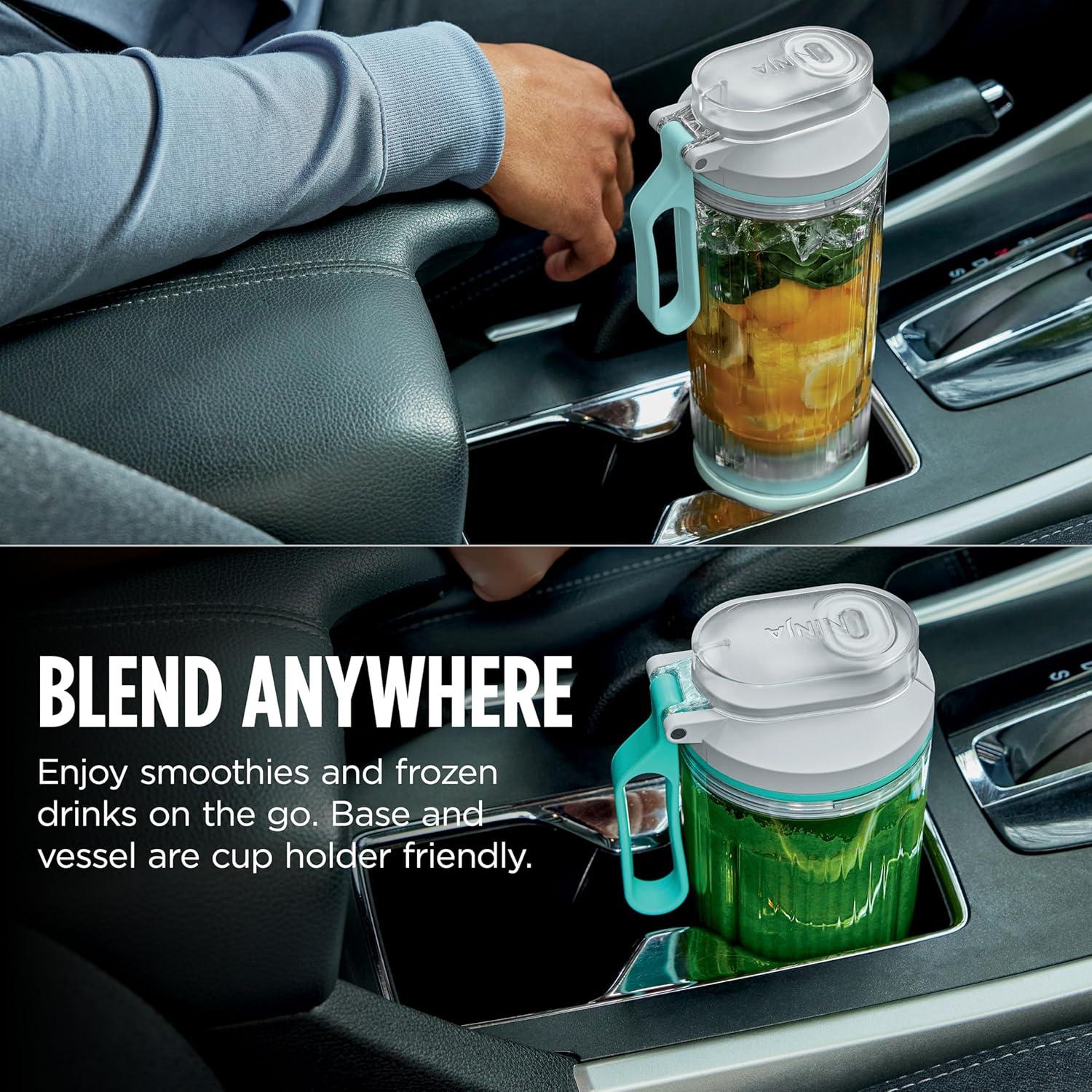imageNinja Blast Max Portable amp Personal Blender Twist amp Go Smoothie Blend Ice Crush 3 Programs Cordless 22 oz removable Vessel Dishwasher Safe Leakproof Grey BC251GYNavy