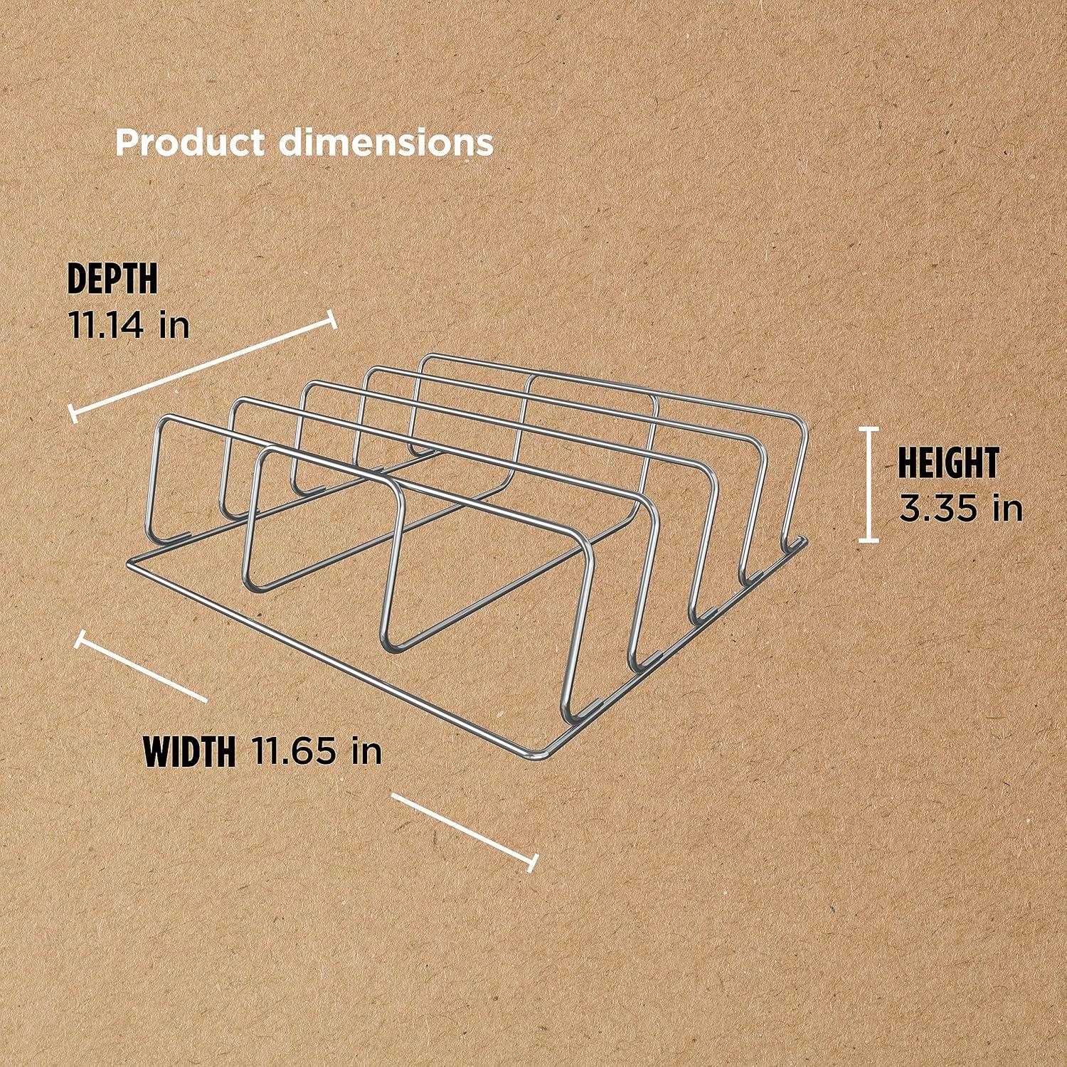 imageNinja XSKRACKXL Woodfire Rib Rack Compatible with OG800 and OG900 Series Smokes 4 Full Racks of Ribs Elevates Ribs for AllAround Airflow Even Bark Steel Silverholds up to 4 full racks of ribs
