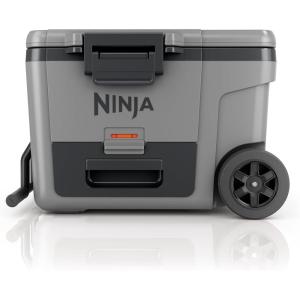 Ninja | Cooler | FrostVault 45QT Cooler with Wheels | Insulated with Temp Dry Storage Drawer | Keeps Ice Cold for Days | for The Beach, Camping, Picnics & More | Canyon Red | FB245MR(Slate Gray)
