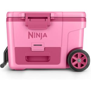 Ninja | Cooler | FrostVault 45QT Cooler with Wheels | Insulated with Temp Dry Storage Drawer | Keeps Ice Cold for Days | for The Beach, Camping, Picnics & More | Birch Beige | FB245CS(Strawberry Rhubarb)