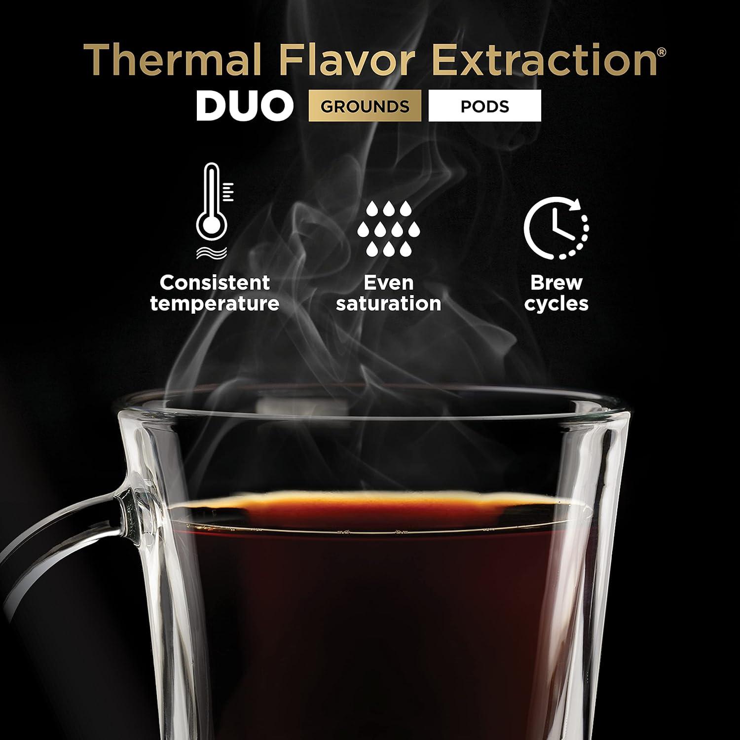 imageNinja Hot and Iced Coffee Maker Single Serve Coffee Maker and Drip Coffee Machine DualBrew Pro Specialty 12Cup with KCup Combo Includes Permanent Filter CFP307Frother Permanent Filter