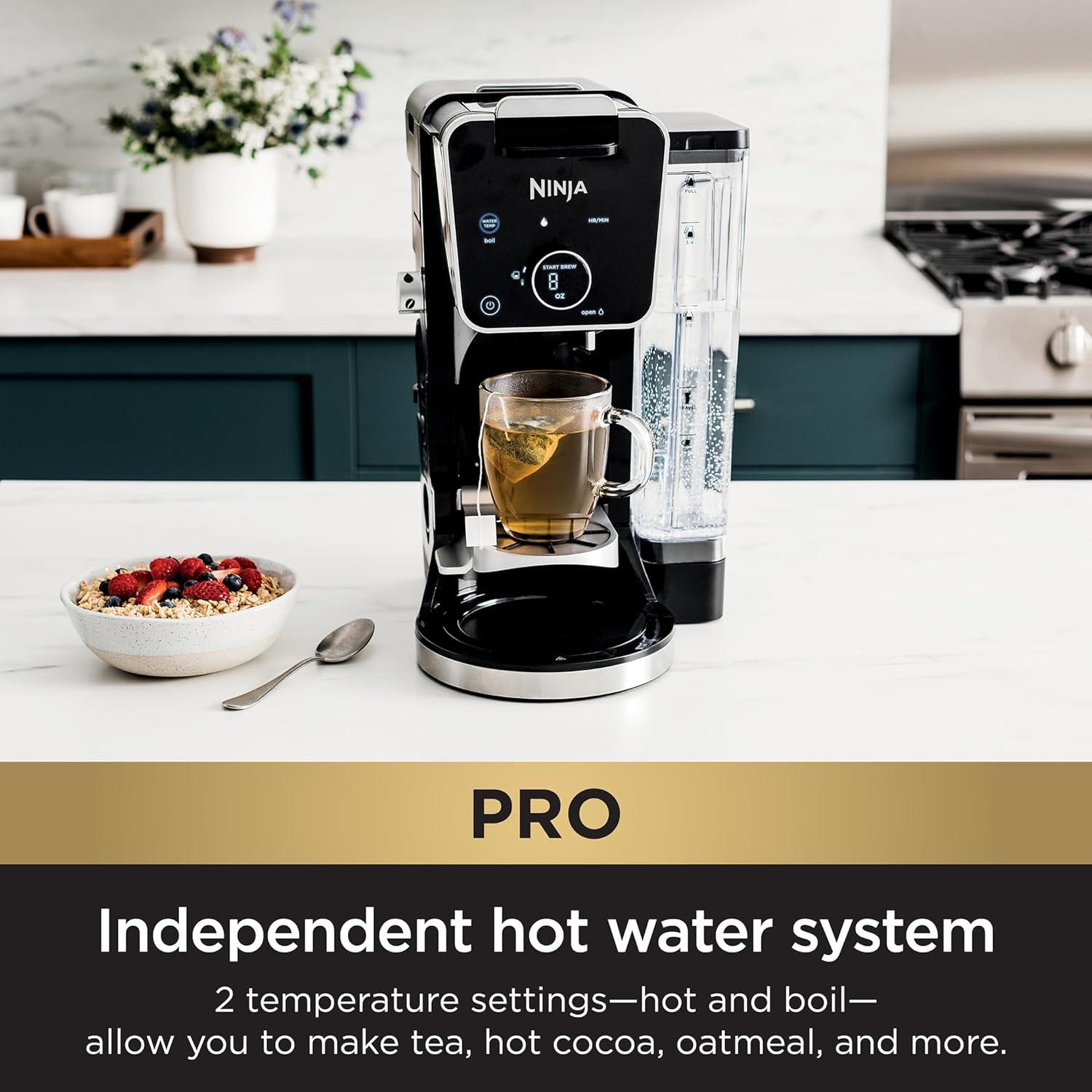imageNinja Hot and Iced Coffee Maker Single Serve Coffee Maker and Drip Coffee Machine DualBrew Pro Specialty 12Cup with KCup Combo Includes Permanent Filter CFP307Frother Paper Filter