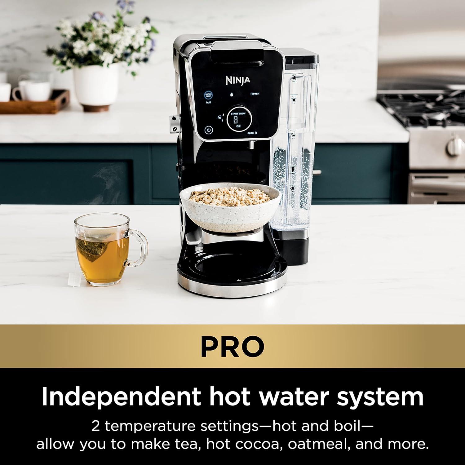 imageNinja Hot and Iced Coffee Maker Single Serve Coffee Maker and Drip Coffee Machine DualBrew Pro Specialty 12Cup with KCup Combo Includes Permanent Filter CFP307Frother Permanent Filter