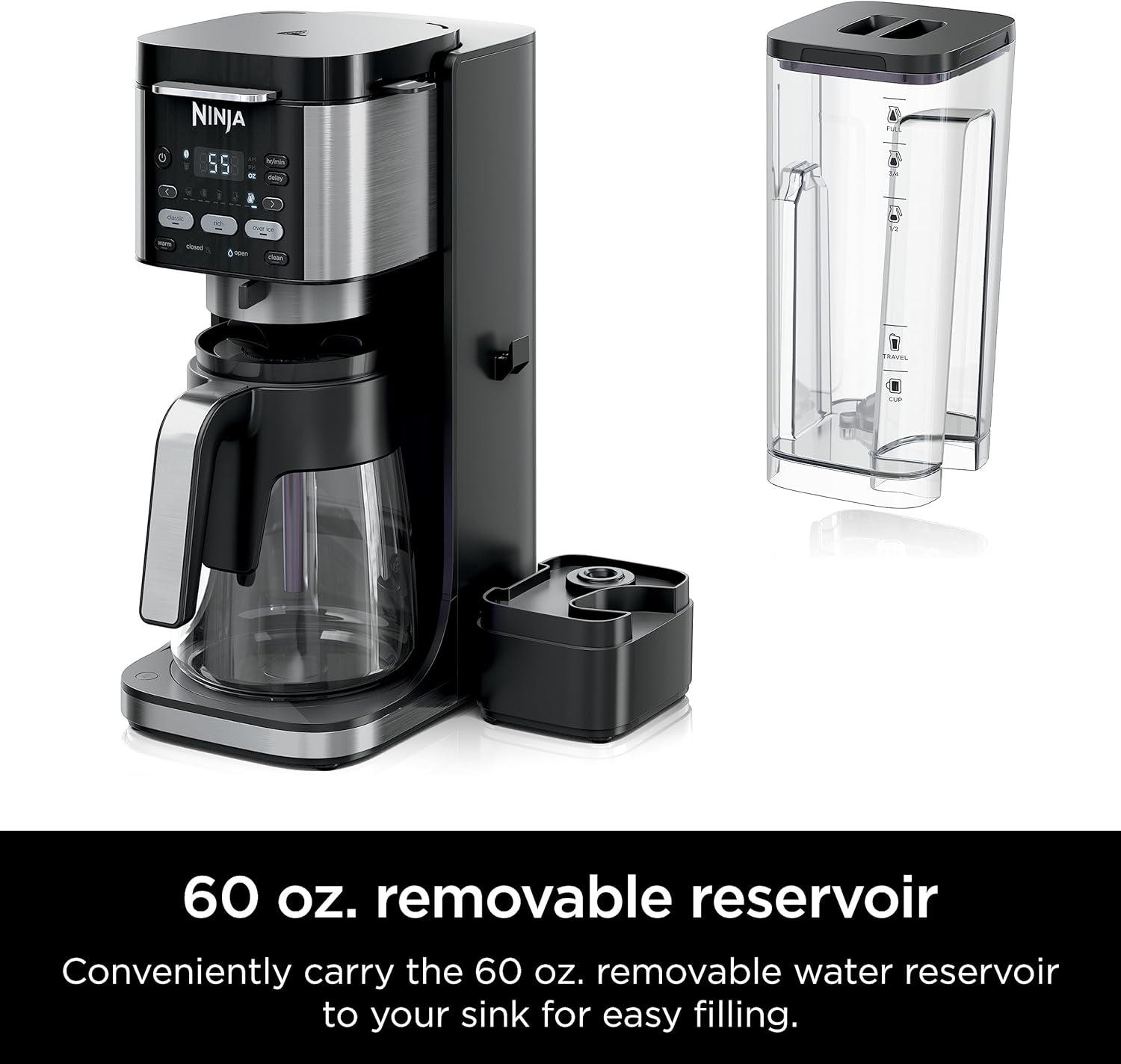 imageNinja Hot and Iced Coffee Maker Single Serve Coffee Maker and Drip Coffee Machine DualBrew Pro Specialty 12Cup with KCup Combo Includes Permanent Filter CFP307Paper Filter
