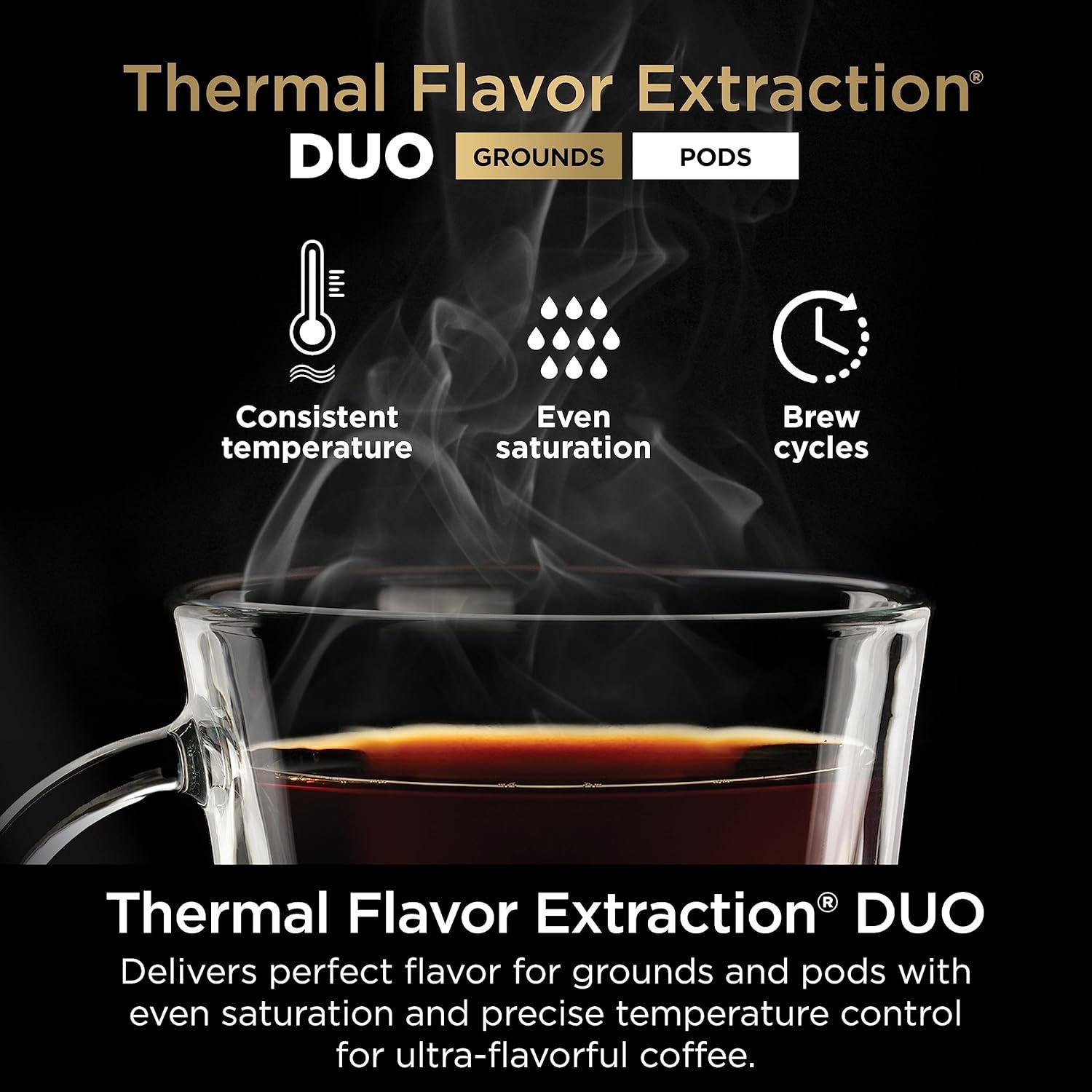 imageNinja Hot and Iced Coffee Maker Single Serve Coffee Maker and Drip Coffee Machine DualBrew Pro Specialty 12Cup with KCup Combo Includes Permanent Filter CFP307Paper Filter