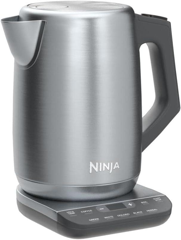 imageNinja KT200 Precision Temperature Electric Kettle 1500 watts BPA Free Stainless 7Cup Capacity Hold Temp Setting SilverStainless Steel