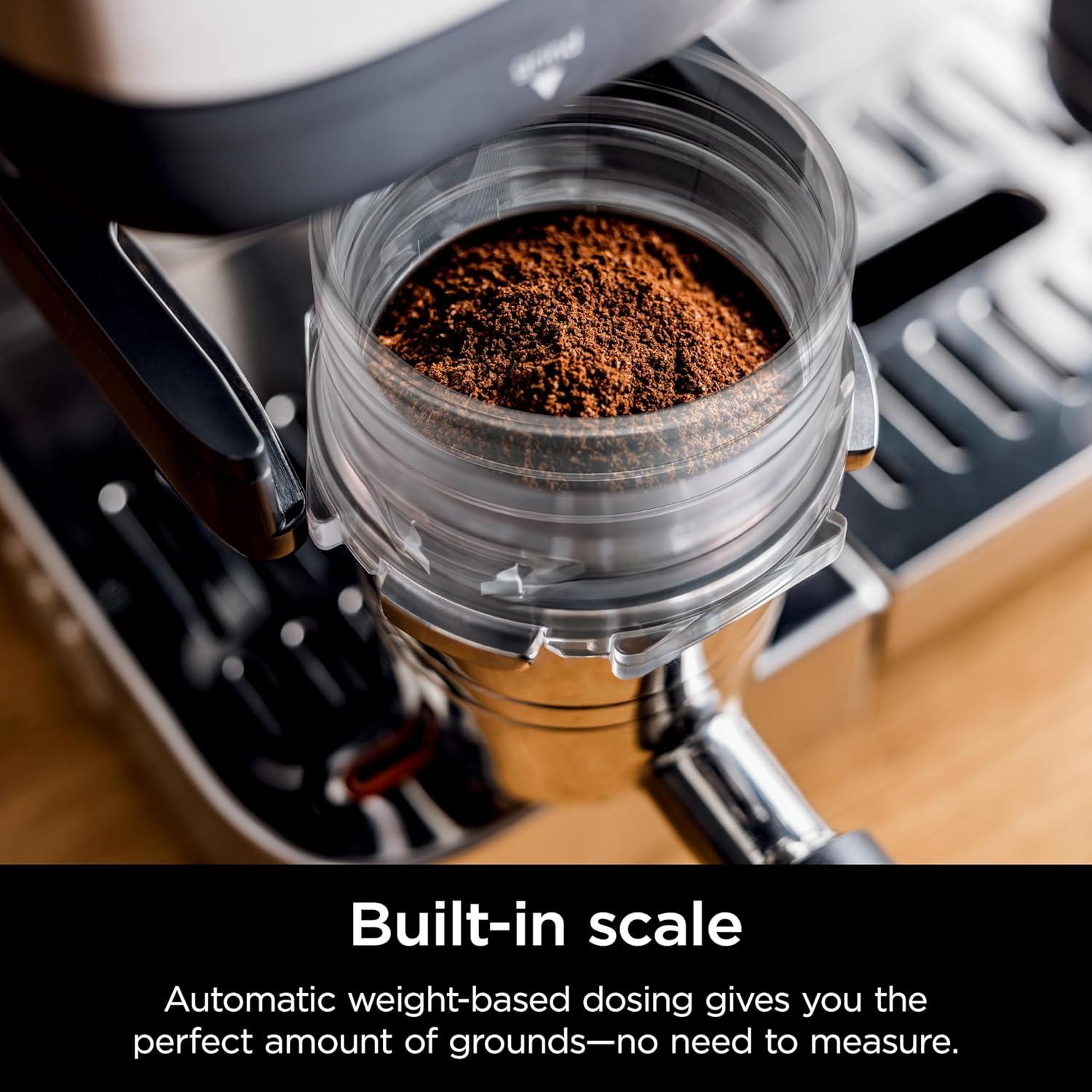 imageNinja Luxe Cafe Premier Series Espresso Machine Drip Coffee Rapid Cold Brew Integrated Grinder HandsFree Frother with Knock Box Water Filter Cleaning Tablets Descaler ES601AMZ