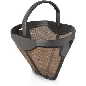 Ninja 134KKW300 Coffee Permanent Filter for CFP Dual Brew Models, Gold Tone Filter, Black 4.82” x 4.17” x 3.93”