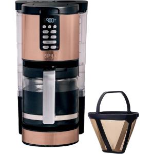 Ninja 14 Cup , Programmable Coffee Maker XL Pro with Permanent Filter, 2 Brew Styles Classic & Rich, 4 Programs Small Batch, Delay Brew, Freshness Timer & Keep Warm, Stainless Steel, DCM201(Copper)