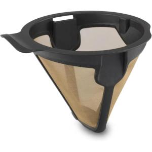 Ninja Coffee Permanent Filter for Hot and Cold Brewed System, for Coffee Grounds, Gold Tone Filter, Compatible with CP307, 119KKWCP30