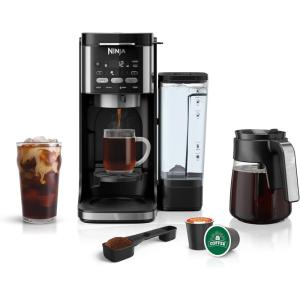 Ninja Hot and Iced Coffee Maker, Single Serve Coffee Maker and Drip Coffee Machine, DualBrew Pro Specialty 12-Cup with K-Cup Combo, Includes Permanent Filter, CFP307(Paper Filter)