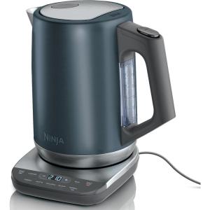 Ninja KT200 Precision Temperature Electric Kettle, 1500 watts, BPA Free, Stainless, 7-Cup Capacity, Hold Temp Setting, Silver(Blue Stainless)