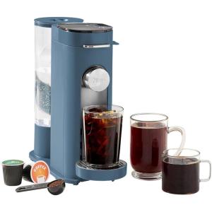 Ninja Pods & Grounds Single-Serve Coffee Maker, K-Cup Pod Compatible, 56-oz. Reservoir, 6-oz. Cup to 24-oz. Travel Mug Brew Sizes, Iced Coffee Maker, Navy, PB041NV(Blue)