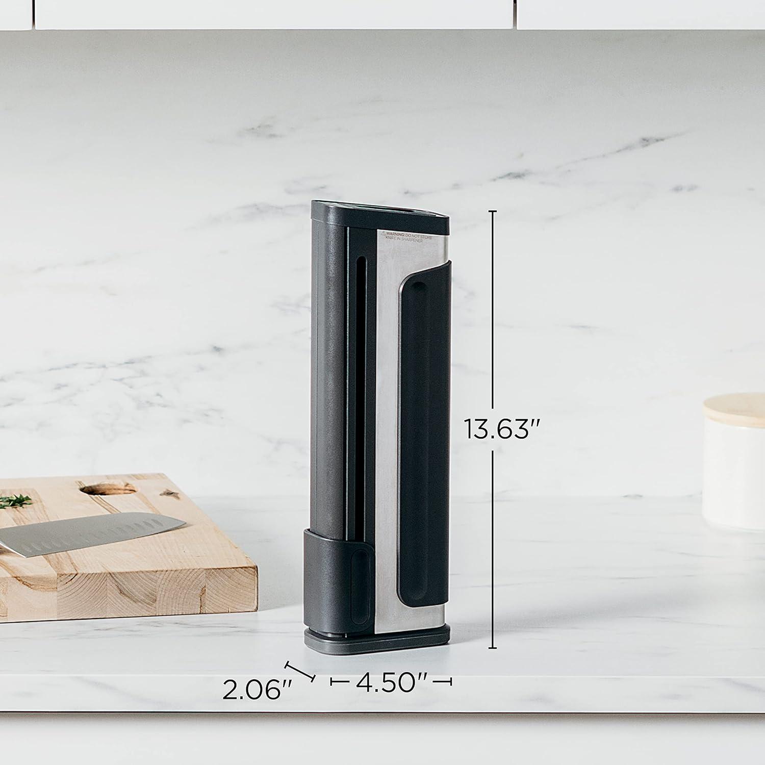 imageNinja K32004 Foodi NeverDull System 4Piece Steak Knife Set Premium German Stainless Steel BlackSharpener Chef Knife