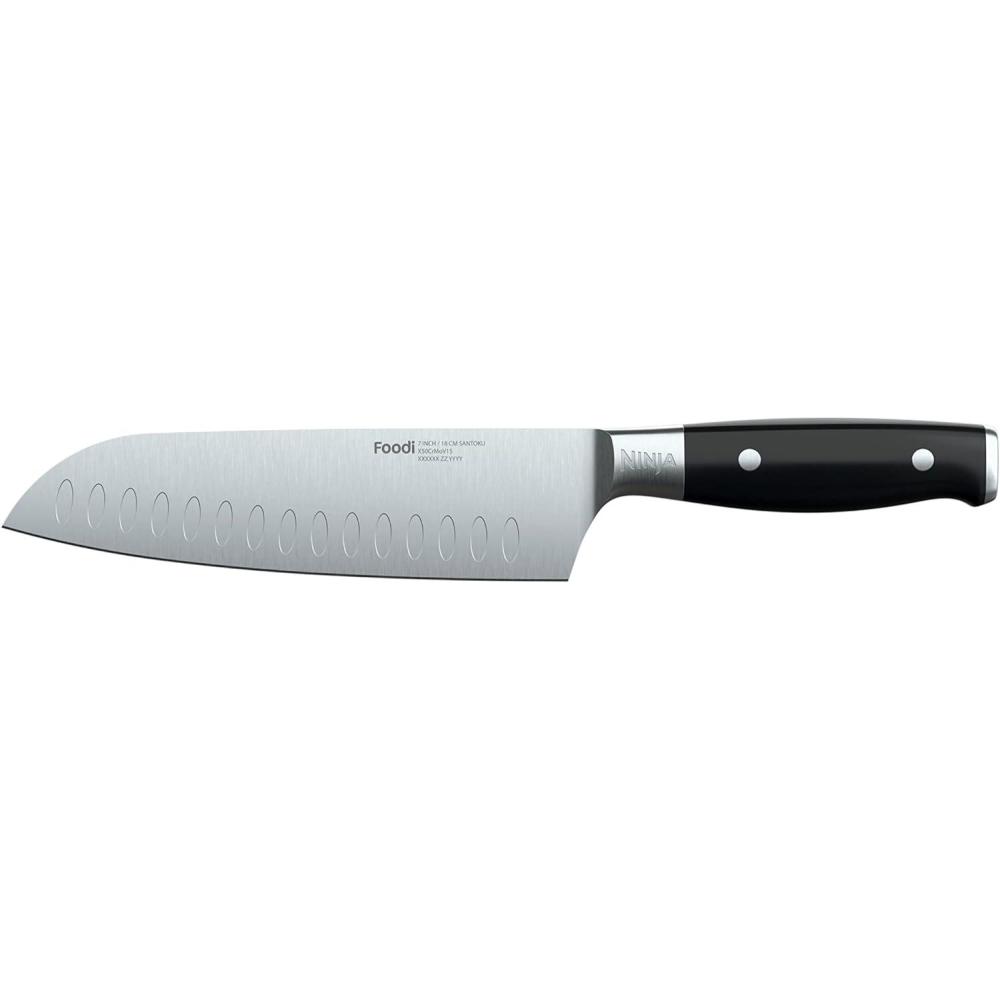 imageNinja K32004 Foodi NeverDull System 4Piece Steak Knife Set Premium German Stainless Steel Black7 Santoku Knife