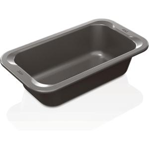 Ninja B30408 Foodi NeverStick Premium 8 inch Square Cake Pan, Nonstick, Oven Safe up to 500⁰F, Dishwasher Safe, Grey(5″x9″ Loaf)