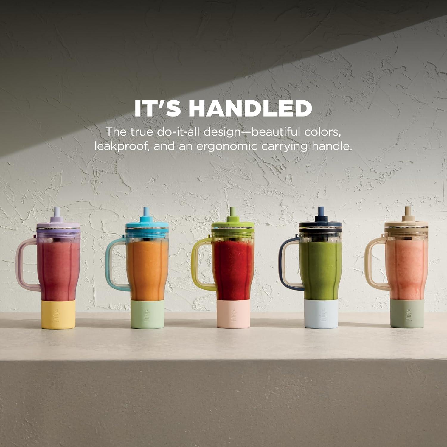 imageNinja Blendboss Personal Blender for Smoothies amp Frozen Drinks 26oz Travel Tumbler with LeakProof Lid Chug Spout amp Detachable Straw AutoiQ Technology Blue Raspberry DB351BLLavender Lemonade