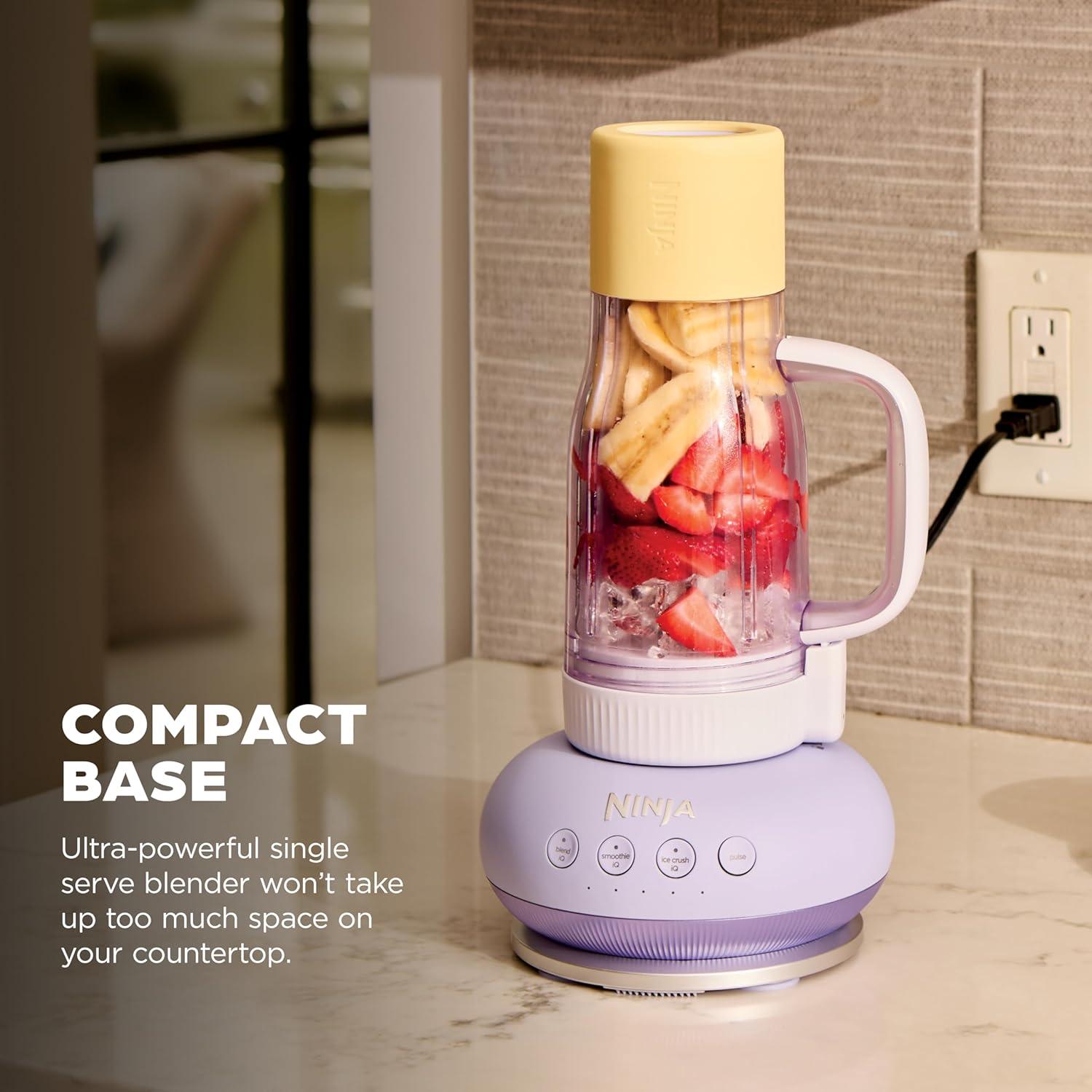imageNinja Blendboss Personal Blender for Smoothies amp Frozen Drinks 26oz Travel Tumbler with LeakProof Lid Chug Spout amp Detachable Straw AutoiQ Technology Blue Raspberry DB351BLLavender Lemonade