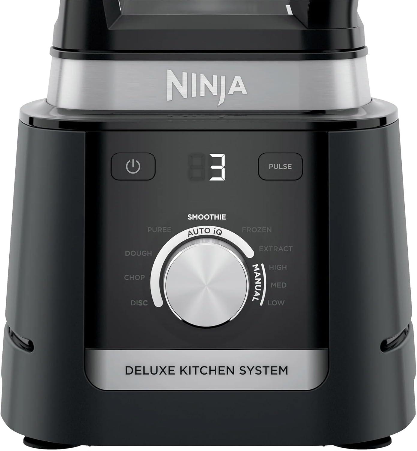 imageNinja CO905KS Deluxe Kitchen System 1600 WP AutoIQ Base 88oz Picther 9cup Deluxe Food Processor 2 24oz SingleServe Cups Renewed