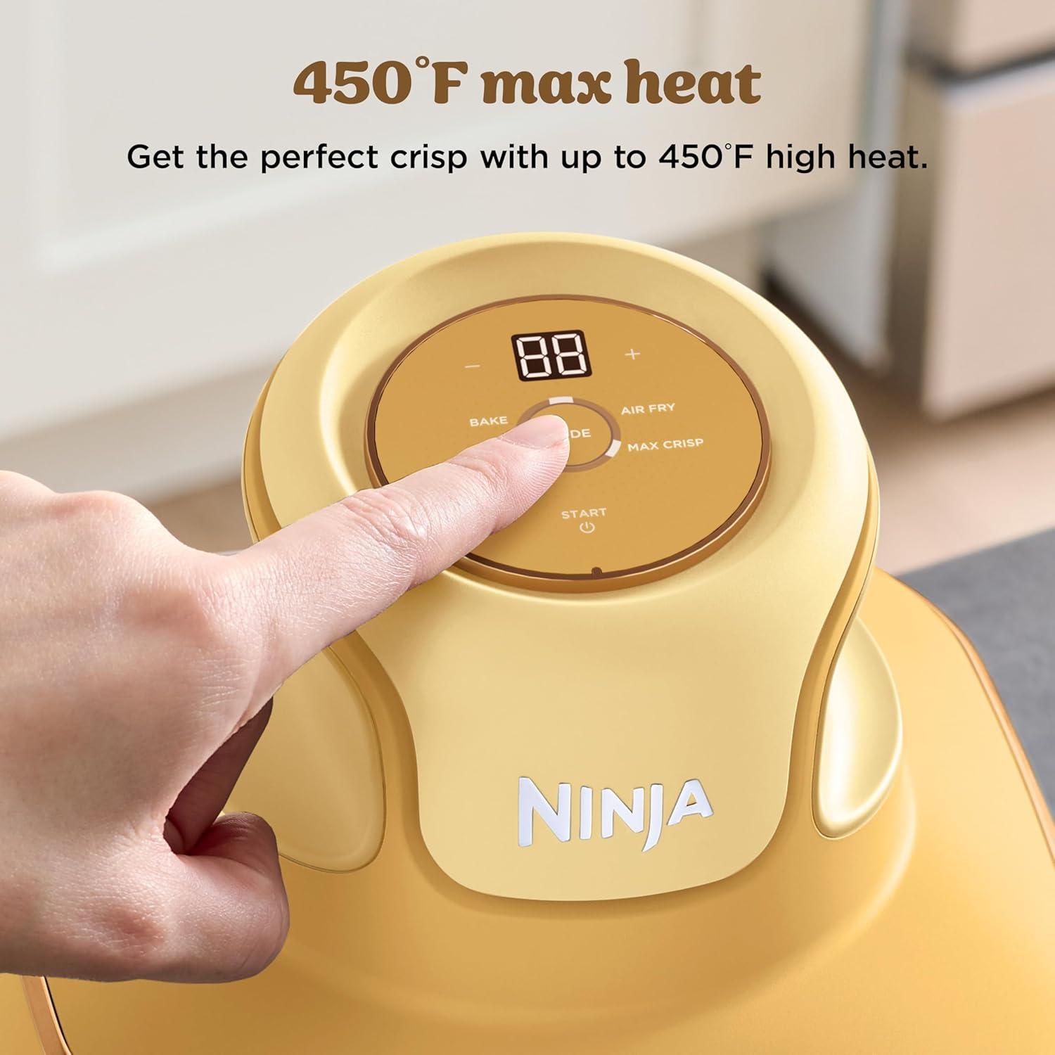 imageNinja Crispi 4in1 Glass Air Fryer 450F NonToxic 4QT amp 6Cup Glass Containers wLids Microwave Freezer Dishwasher Safe Max Crisp Air Fry Bake Recrisp Cyberspace Gray FN101GYGinger Snap