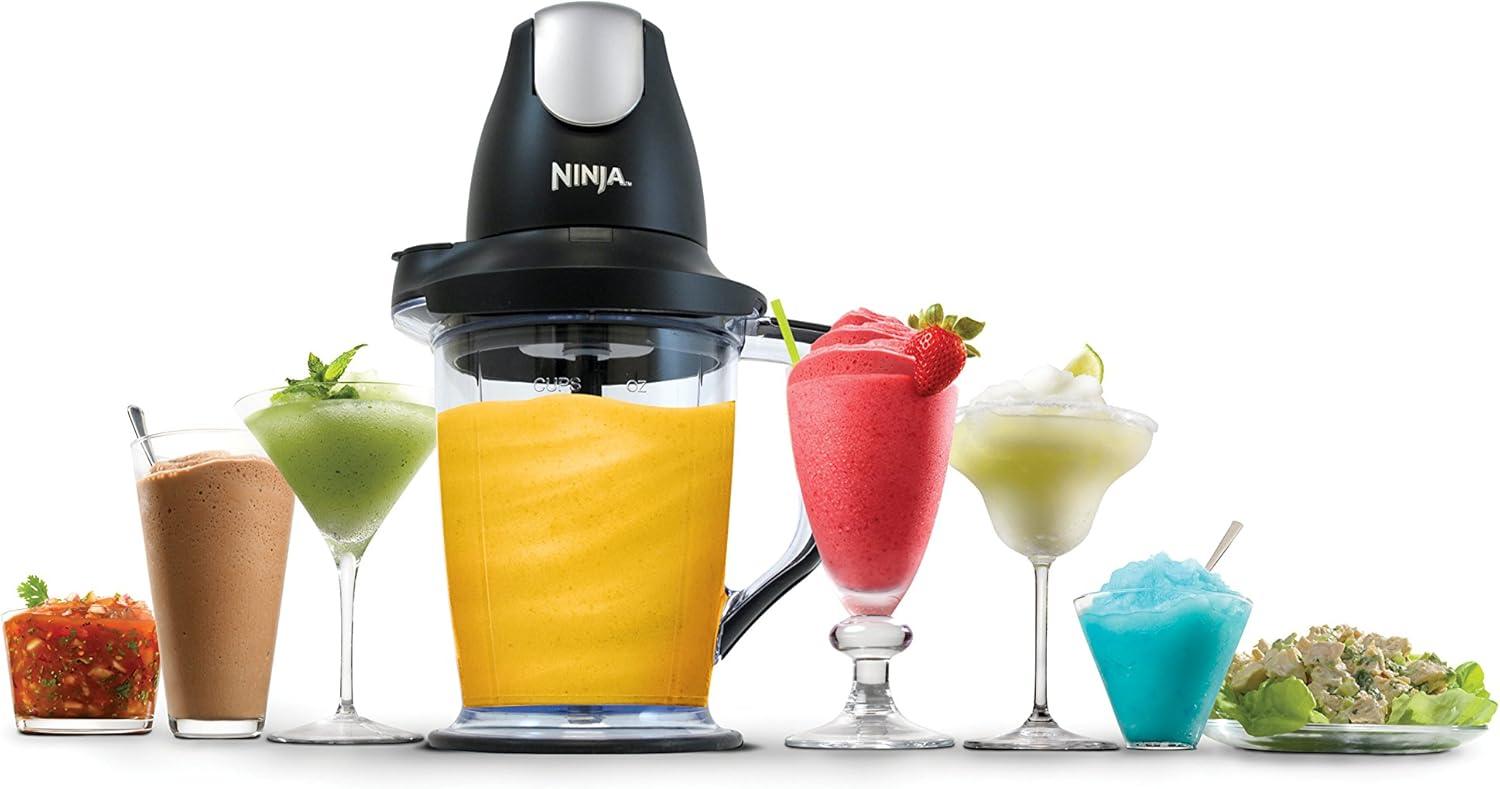 imageNinja QB900B Master Prep Food Processor Blender with 48 oz Pitcher amp 16 oz Chopping Bowl Perfect for Frozen Blending amp Chopping 400 Watts Dishwasher Safe Countertop GreyBlack