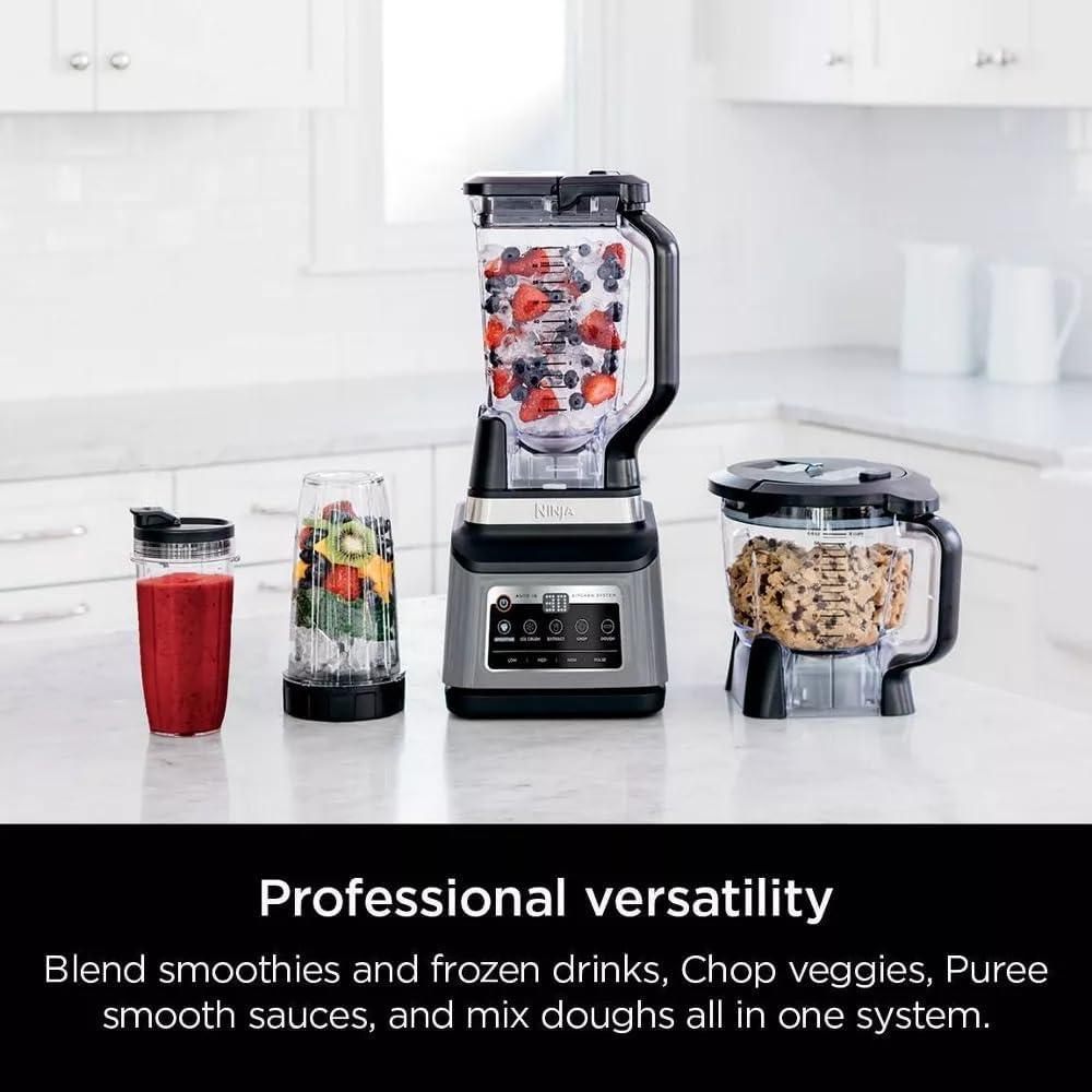 imageNinja RBN803TGT Professional Plus Kitchen Blender System and 8Cup Food Processor with AutoiQ Black Certified Refurbished