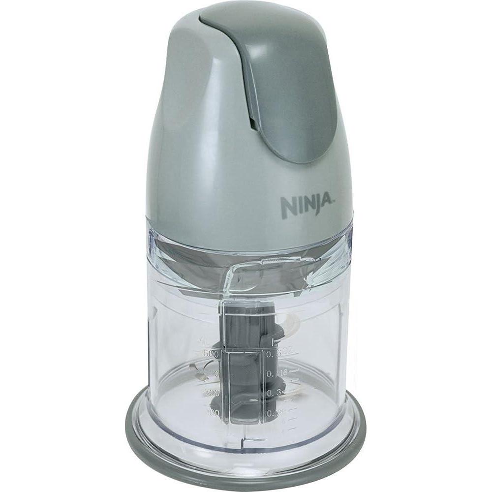 imageNinja QB900B Master Prep Food Processor Blender with 48 oz Pitcher amp 16 oz Chopping Bowl Perfect for Frozen Blending amp Chopping 400 Watts Dishwasher Safe Countertop GreyGray