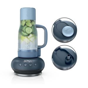 Ninja Blendboss™ | Personal Blender for Smoothies & Frozen Drinks | 26oz Travel Tumbler with LeakProof Lid, Chug Spout & Detachable Straw | Auto-iQ Technology | Blue Raspberry | DB351BL(Cyberspace)