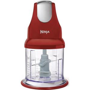 Ninja Food Chopper Express Chop with 200-Watt, 16-Ounce Bowl for Mincing, Chopping, Grinding, Blending and Meal Prep (NJ110GR)(Red)